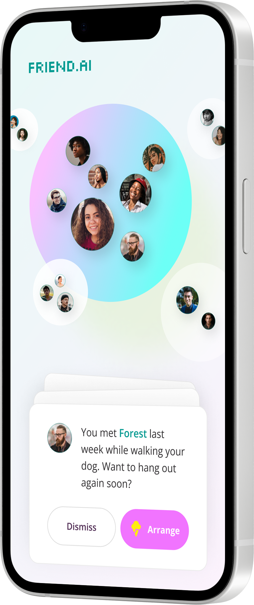 Friend AI Phone Mockups